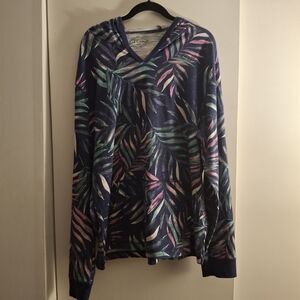 Red Camel Women's Multicolor Leaf Print Hoodie